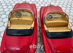 1950's Made in Japan Battery Operated Convertible Red Cars Original Vintage