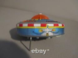 1950's Space Patroler Toy- King Flying Saucer- B/opp Tin Toy W Box- Japan-7.5