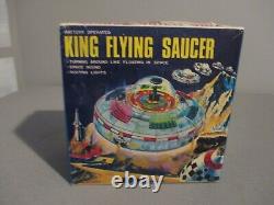 1950's Space Patroler Toy- King Flying Saucer- B/opp Tin Toy W Box- Japan-7.5