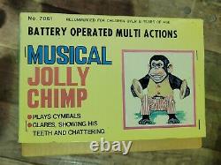 1950's Vintage Daishin Musical Jolly Chimp, Cymbal Monkey withBox As-Is Toy Story