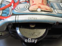 1950's Vintage Japanese Tin, Battery Operated Police Motorcycle Working
