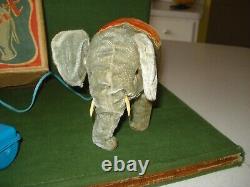 1950's WALKING BATTERY OPERATED ELEPHANT, WORKS, with BOX, JAPAN MADE
