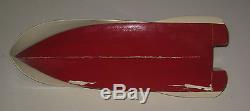 1950's Wood Racing Boat 15 long Great Details #BC31
