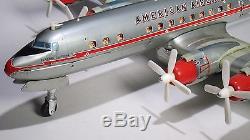 1950's Yonezawa American Airlines DC-7 Battery Operated Multi-Act Plane In Box