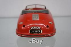 1950s DISTLER ELECTRO MATIC 7500 PORSCHE TIN BATTERY OPERATED CAR & ORIGINAL BOX