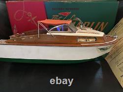 1950s FLEET LINE MARLIN Battery Operated SPEED BOAT With Box And Instructions