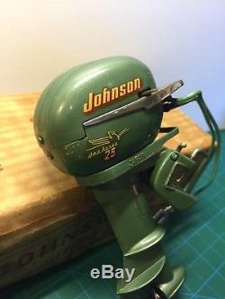 1950s Japan Johnson Seahorse 25 Outboard Motor Battery Operated withbox Runs