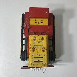 1950s Line Mar Toys Japan Robotrac Battery Operated Tin Toy Untested Incomplete