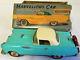 1950s Marvelous Toy Battery-operated Tin Aqua Blue Car With Light & Box