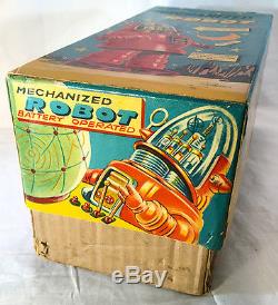 1950s Nomura Mechanized ROBBY the ROBOT Tin Battery Operated TN Japan Toy withBox