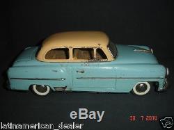 1950s Opel Vintage Antique Tin Toy Car by Yonezawa, Japan Battery Operated