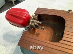 1950s Sakai Boat 15 With Outboard Motor Vintage Japan Tin Toy Rare