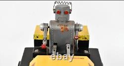 1955 SPACE ROBOT MARVELOUS MIKE TRACTOR BATTERY OPERATED TIN TOY Near MINT-16