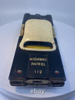 1958 Edsel Highway Patrol Police Car SATO Japan Tin Litho Friction -Rare vintage