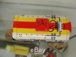 1960S JAPAN RARE RCA NBC MOBILE COLOR TV TIN TOY BATTERY OPERATED TRUCK With BOX