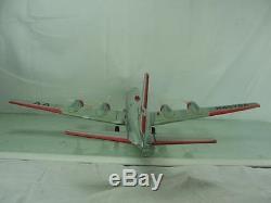 1960S YONEZAWA AMERICAN AIRLINES DC-7C BATTERY OPERATED AIRPLANE BOXED WORKS