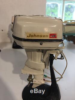 1960 Johnson 75 HP vintage toy outboard boat motor K&O model japan runs