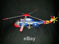 1960 Yonezawa Japan-SIKORSKY S-61 HELICOPTER WITH SPACE CAPSULE-NMIB-Ships World