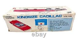 1960's / 70's BANDAI JAPAN TIN PLATE BATTERY OPERATED 7658 KINGSIZE CADILLAC BOX