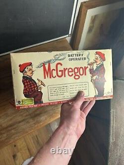 1960's Battery Operated Scottish Mcgregor Bartender's Pal Smoking Bar Toy Works