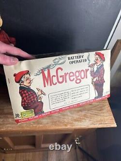 1960's Battery Operated Scottish Mcgregor Bartender's Pal Smoking Bar Toy Works