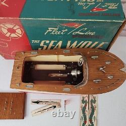 1960's Fleetline Sea Wolf Battery Operated Boat with Original Box Untested