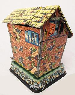 1960's Hootin' Hollow Tin Haunted House Toy By Marx Japan Battery Op Excellent +