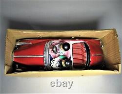 1960's RED PHOTOING ON CAR ME630 BATTERY OPERATED TOY IN ORIGINAL BOX