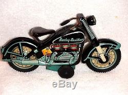 1960's Vintage Harley Davidson with Moving Pistons TN Japan Tin Friction MIB Mint