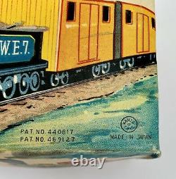 1960s Kanto Japanese Tin Tinplate Western Choo Choo Express Train Battery Op Toy