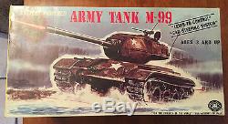 1960s MODERN TOYS JAPAN LARGE BATTERY OPERATED METAL ARMY TANK M99