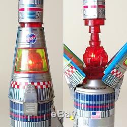 1960s Yonezawa Rocket NASA Vintage Tin Toy Battery Operated MADE IN JAPAN 710