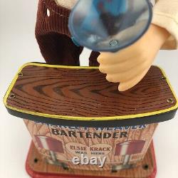 1962 CHARLIE WEAVER The Bartender Battery Operated Man Doll Original Box Toy