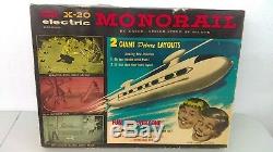 1962 Wham-O X-20 Monorail Electric Battery Operated Futuristic Train Set MIB NOS