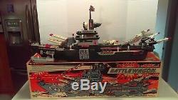 1963 Deluxe Reading Toys USS Battlewagon 400 Ship Battery Operated Complete Box