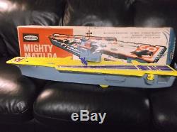 1963 REMCO MIGHTY MATILDA Giant Motorized Aircraft Carrier-COMPLETEOriginal Box