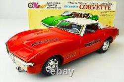 1968 Corvette Tin, Bump'n Go Model with Original Box Working