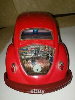 1968 Volkswagen Beetle Battery Operated Toy Car Bandai High Quality Tested Works