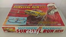 1969 Ideal Motorific Racerific Survival Run Set Triumph Car MIB NOS Never Used