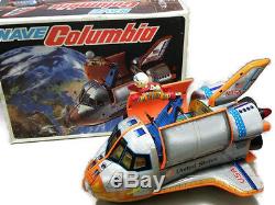 1970s COLUMBIA SPACE SHIP with Astronau battery operated space toy with box RARE