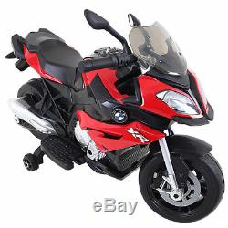 1Kids Ride On Motorcycle Licensed BMW 12V Battery Powered Toy withTraining Wheel