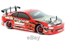 1/10 Scale 200sx 2.4ghz Radio Control RC Brushless Electric Drift Car withLED Ligh