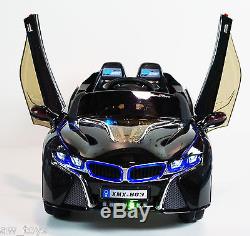 2016 BMW i8 12-volt Battery Powered Electric Ride On Kids Toy Car Remote -Black