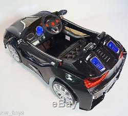 2016 BMW i8 12-volt Battery Powered Electric Ride On Kids Toy Car Remote -Black