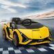 2021 Tobbi 12v Licensed Lamborghini Sian Yellow Kids Ride On Car Toy With Remote