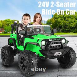 24V 2 Seater Kids Ride On Truck Car withParent Remote Control 2200W Motor Toy Car