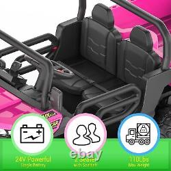 24V Battery Kids Ride On Car UTV Truck withDump Bed 6 Wheel 2-Speed Remote Control