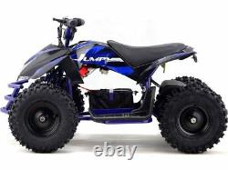 24V Blue Electric Battery Four Wheeler Boys Girls Kids Mini ATV Dirt Bike Titan