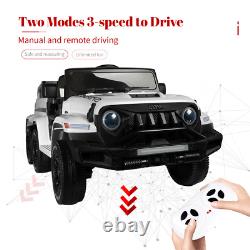 24V Kids Car 6WD Ride on Toy Power Wheels Truck withRemote Control Lockable Doors