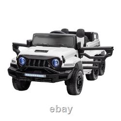 24V Kids Car 6WD Ride on Toy Power Wheels Truck withRemote Control Lockable Doors